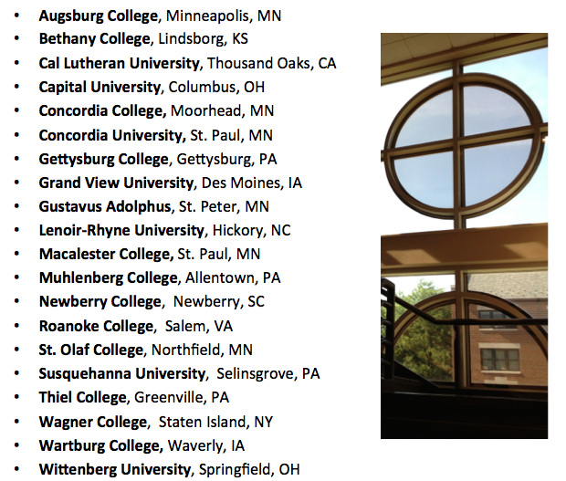 List of colleges participating in Project David.