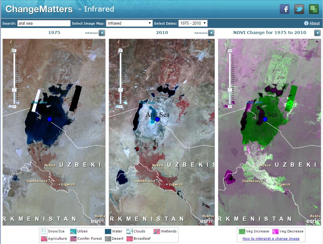 Three maps showing growth over time.