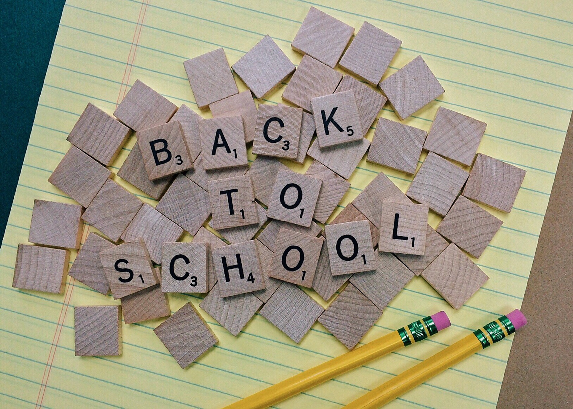 Wooden scabble tiles with the words 