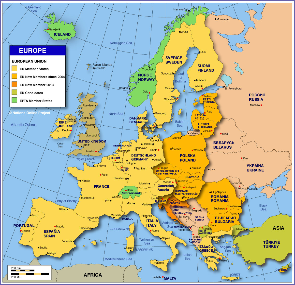 Countries in the EU