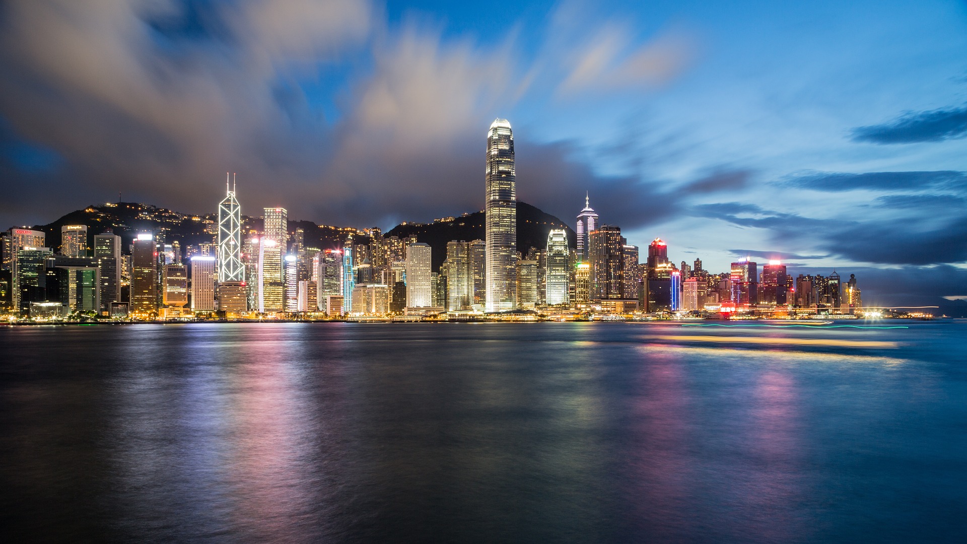 Nighttime in Hong Kong