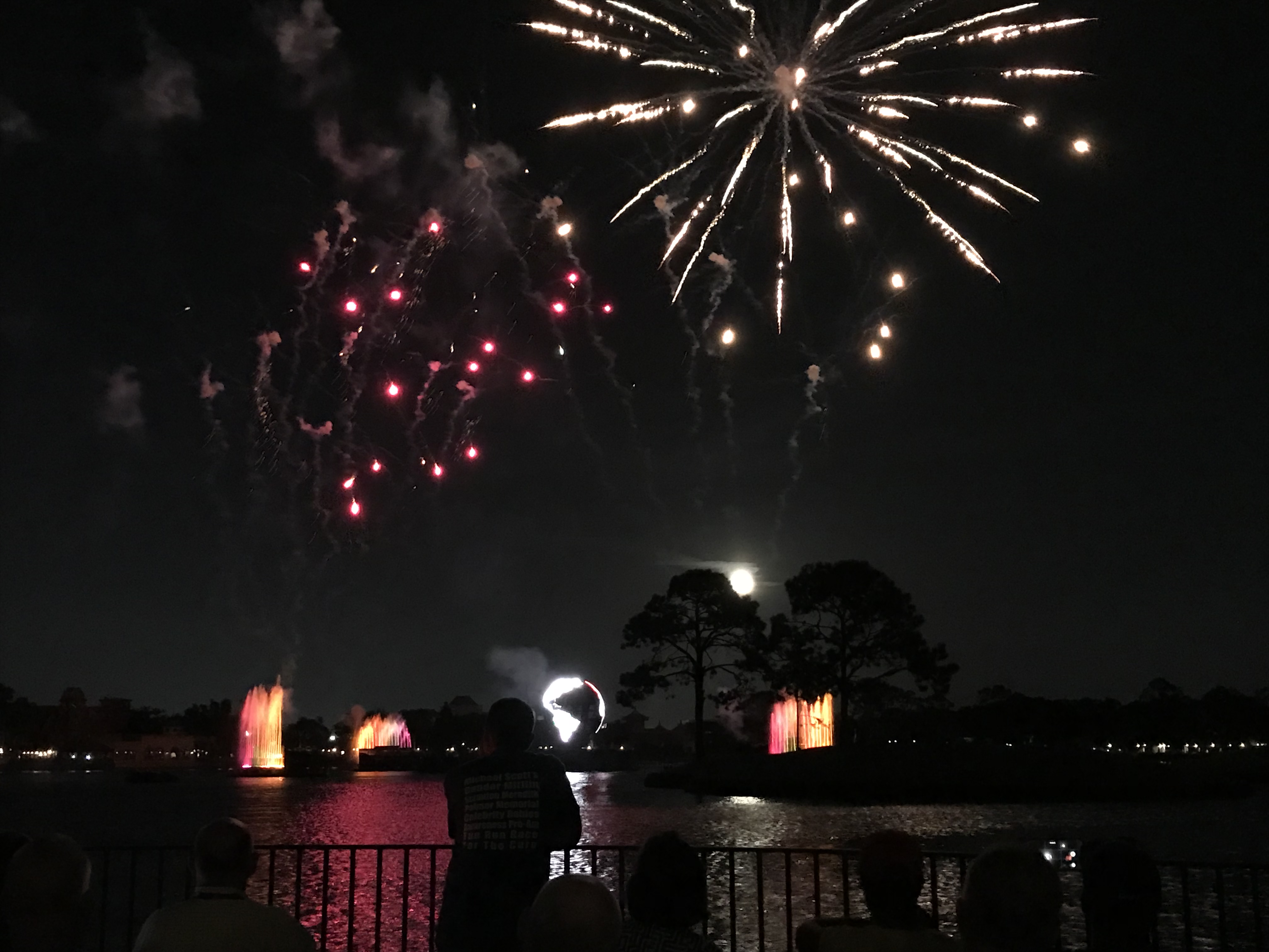 Fireworks over water