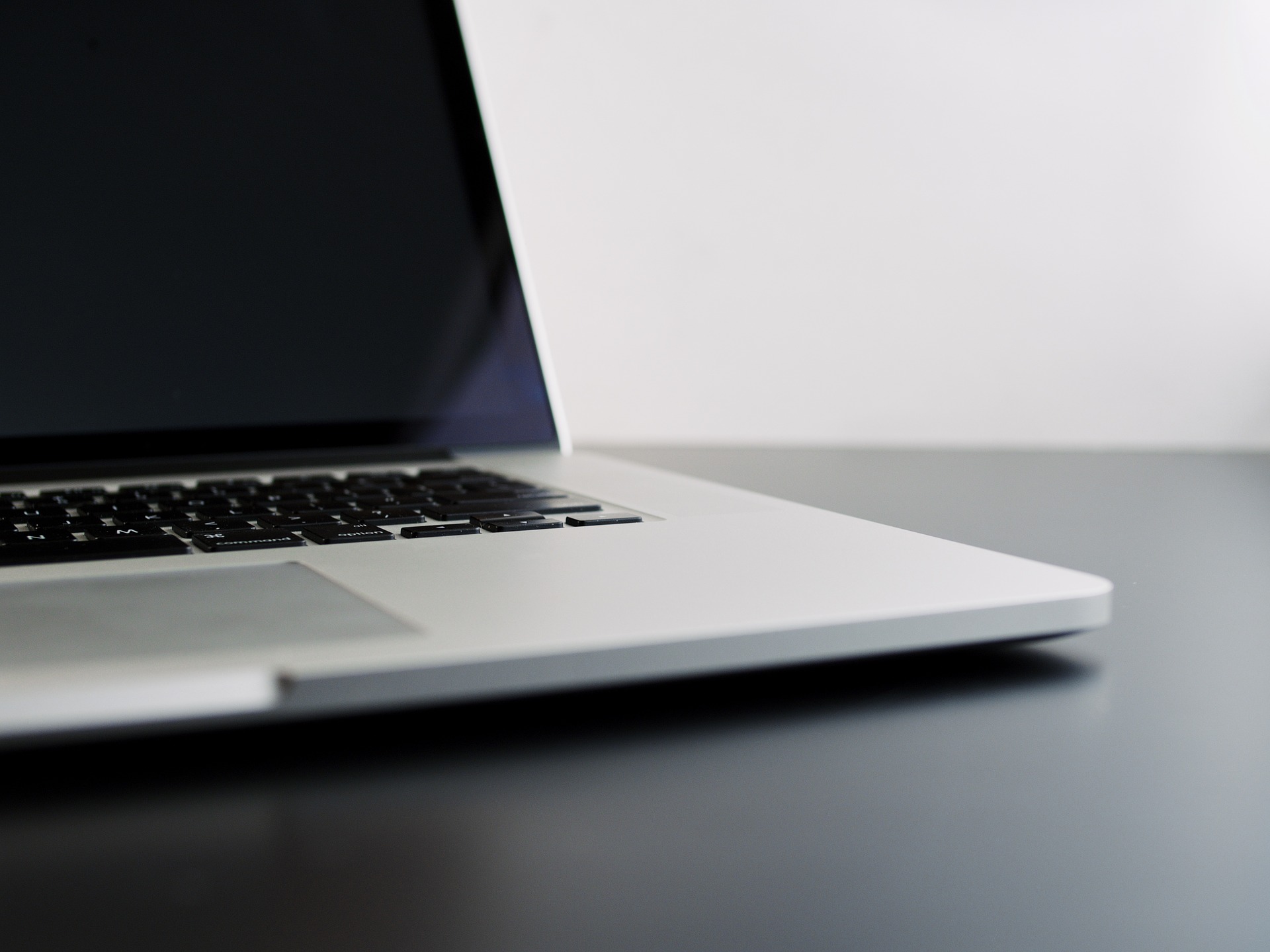 A laptop on a table