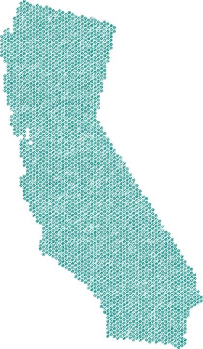 shape of California state in teal