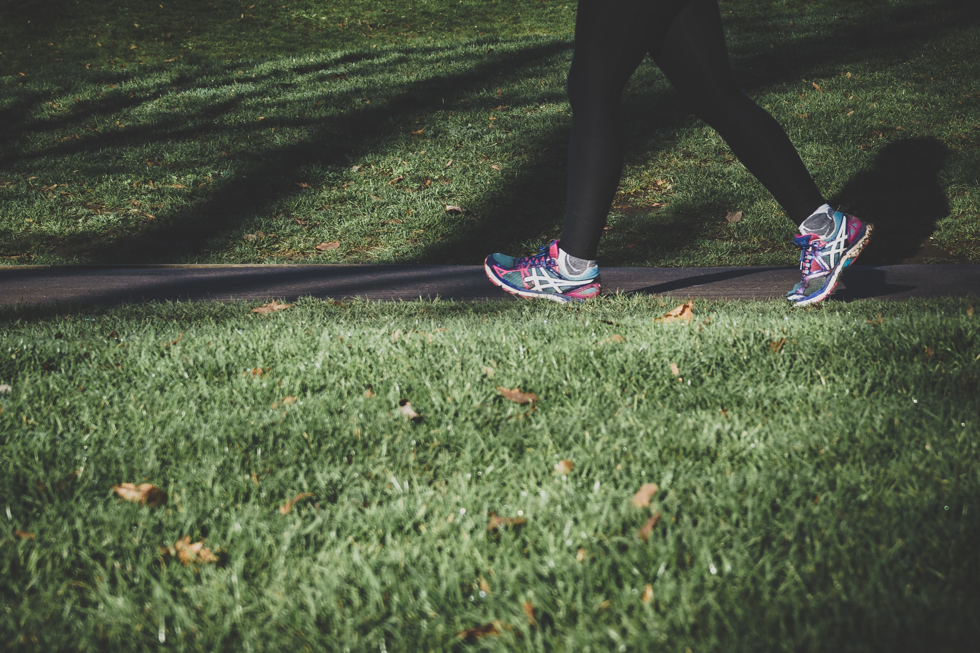 a person running on a path 