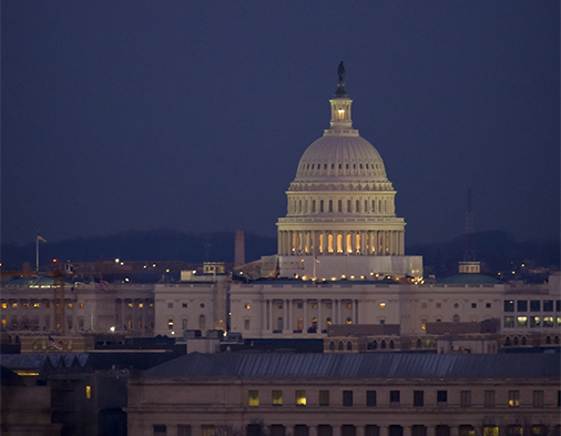 Washington DC at night.