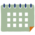 Calendar icon.