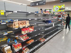 empty grocery shelves